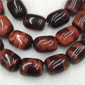 red Tiger eye stone barrel beads, A-grade, approx 10x14mm [GAM80-10X14MM]