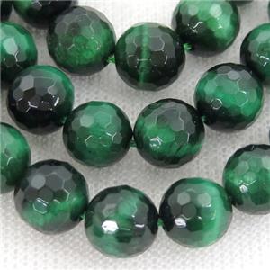 green Tiger eye stone beads, faceted round, approx 8mm dia [GAM99-8MM]