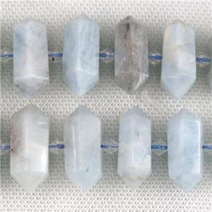 blue Aquamarine bullet beads, approx 12-28mm [GB11602]