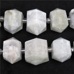 white Moonstone bullet beads, approx 15-30mm [GB11608]
