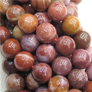 red Portuguese Agate Beads, round, approx 12mm dia [GB11643-12MM]
