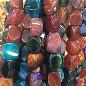mixed color Dragon Veins Agate Beads, freeform, approx 11-16mm [GB11659]