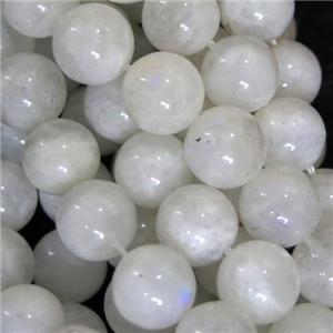 white MoonStone Beads, round, approx 6mm dia [GB11674-6MM]