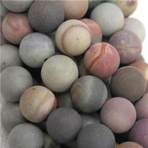 matte American Picture Jasper Beads, round, approx 4mm dia [GB11676-4MM]