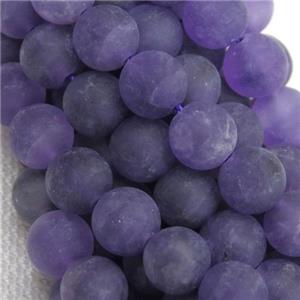matte Purple Amethyst Beads, round, approx 4mm dia [GB11678-4MM]