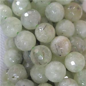 round faceted Prehnite Beads, approx 8mm dia [GB11684-8MM]