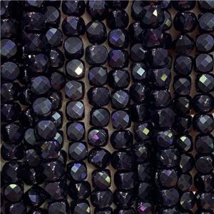 black Onyx Agate Beads, faceted cube, approx 4x4mm [GB11713]