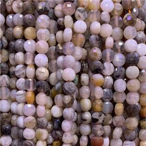 natural Agate Beads, faceted circle, approx 6mm dia [GB11733]
