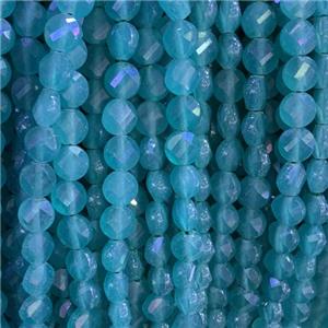 green Amazonite Beads, faceted circle, approx 6mm dia [GB11734]