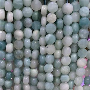 Chinese Amazonite Beads, faceted circle, approx 8mm dia [GB11748]