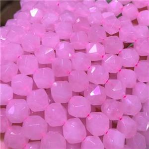 Rose Quartz Beads, star-cutting, approx 10mm dia [GB11761-10MM]