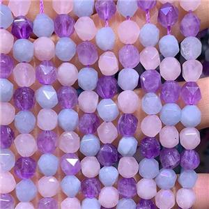 mix Gemstone Beads, star-cutting, approx 6mm dia [GB11768-6MM]