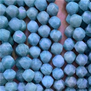 green Amazonite Beads, star-cutting, approx 8mm dia [GB11776-8MM]