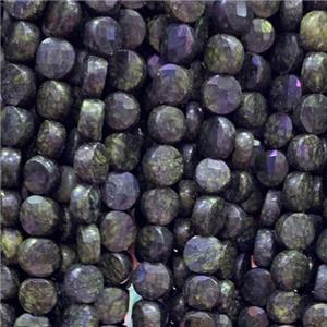 Green Lace Jasper Beads, faceted circle, approx 6mm dia [GB11813]