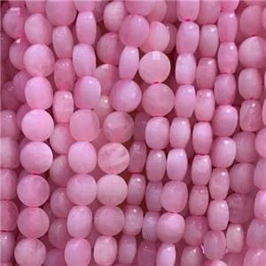 Madagascar Rose Quartz Beads, faceted circle, approx 6mm dia [GB11824]