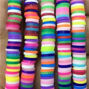 Fimo Polymer Clay Beads, heishi, mixed color, approx 6mm dia [GB11850]