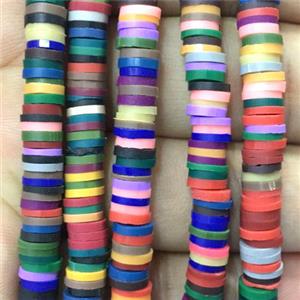 Fimo Polymer Clay Beads, heishi, mixed color, approx 6mm dia [GB11851]