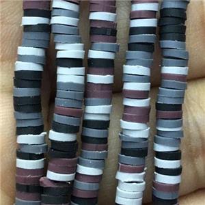 Fimo Polymer Clay Beads, heishi, mixed color, approx 4mm dia [GB11857]