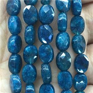 blue Apatite Beads, faceted oval, approx 6x8mm [GB11863-6X8MM]
