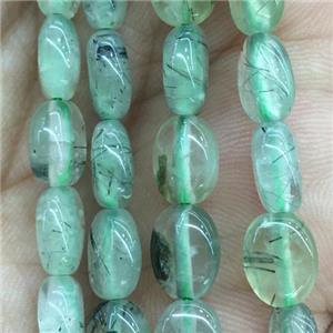 green Prehnite oval beads, approx 6x8mm [GB11882]