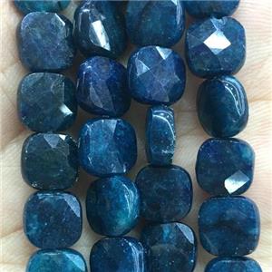 blue Apatite Beads, faceted square, approx 8x8mm [GB11891-8MM]