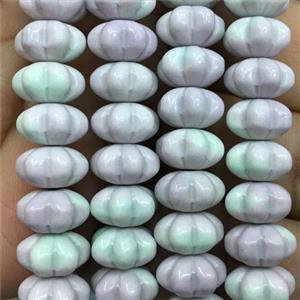 dichromatic Alashan Agate Beads, pumpkin, purple, approx 15mm dia [GB11901]