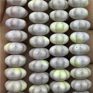 dichromatic Alashan Agate Beads, pumpkin, approx 15mm dia [GB11903]