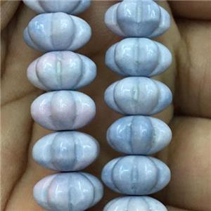 dichromatic Alashan Agate Beads, pumpkin, approx 15mm dia [GB11905]