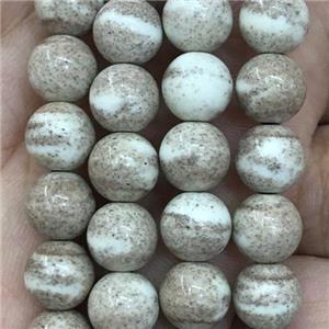 dichromatic round Alashan Agate Beads, approx 10mm dia [GB11912-10MM]