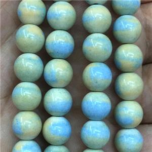 dichromatic round Alashan Agate Beads, approx 8mm dia [GB11914-8MM]
