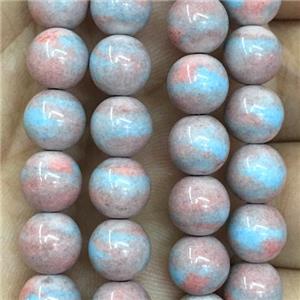 dichromatic round Alashan Agate Beads, red, approx 10mm dia [GB11916-10MM]
