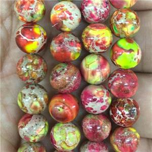 round Imperial Jasper beads, red, approx 8mm dia [GB11941]