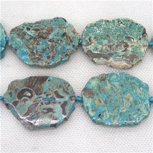 blue Ocean Jasper slab beads, approx 30-50mm [GB11954]