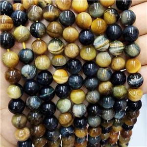 round fancy Tiger eye stone beads, approx 12mm dia [GB11985-12MM]