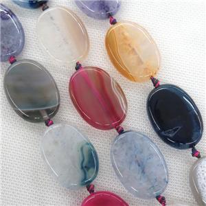 Agate Druzy oval beads, mixed color, approx 23x35mm [GB11992]