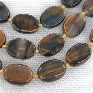 Tiger eye stone oval beads, approx 12-17mm [GB11997]