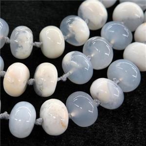 blue Chalcedony rondelle beads, approx 8-15mm [GB12009]