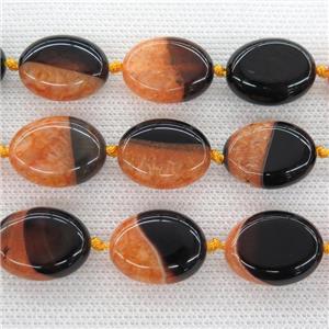 orange Druzy Agate oval beads, approx 15-20mm [GB12018-L]
