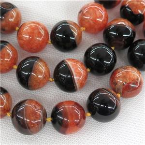 round orange Druzy Agate beads, approx 18mm dia [GB12020]