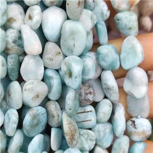 blue Larimar chip beads, freeform, approx 6-12mm [GB12030]