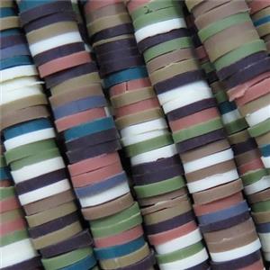 Fimo Polymer Clay heishi beads, mixed color, approx 8mm dia [GB12037]