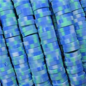 Fimo Polymer Clay heishi beads, multicolor, approx 8mm dia [GB12038]