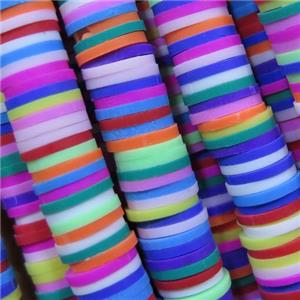 Fimo Polymer Clay heishi beads, mixed color, approx 8mm dia [GB12041]