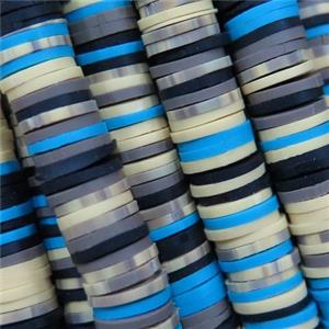 Fimo Polymer Clay heishi beads, mixed color, approx 8mm dia [GB12043]