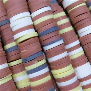 Fimo Polymer Clay heishi beads, mixed color, approx 8mm dia [GB12046]