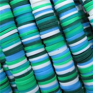 Fimo Polymer Clay heishi beads, mixed color, approx 8mm dia [GB12047]