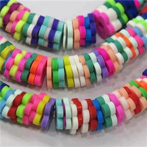 Fimo Polymer Clay spacer beads, daisy flower, mixed color, approx 8mm dia [GB12048]