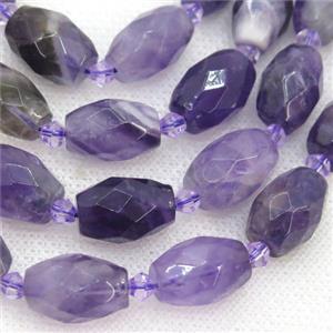 purple Amethyst Beads, faceted rice, approx 9x14mm [GB12093]