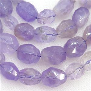lt.pruple Amethyst Beads, faceted freeform, approx 12-16mm [GB12118]
