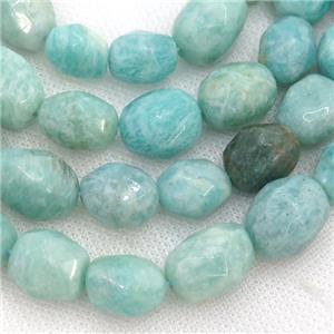 green Amazonite Beads, faceted freeform, approx 12-16mm [GB12122]